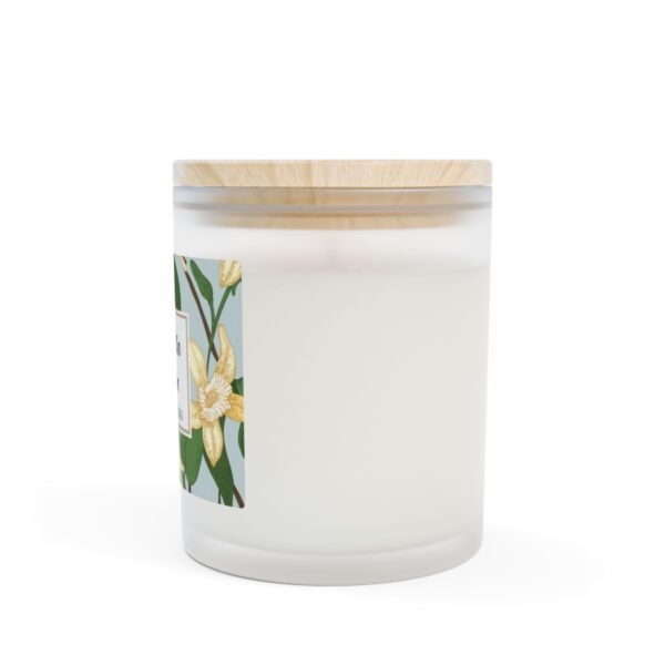 vanilla bean coconut soy wood wick candle side view 2