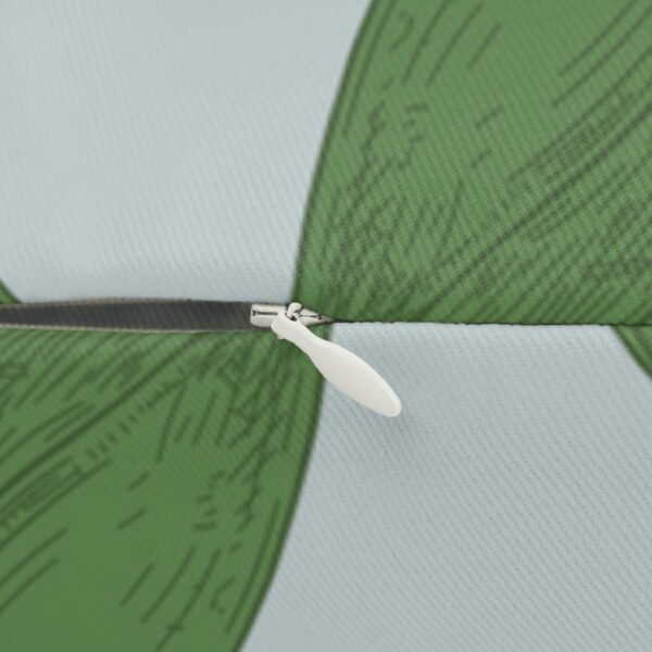 vanilla bean lumbar pillow zipper close up