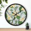 vanilla bean wall clock black over shelf