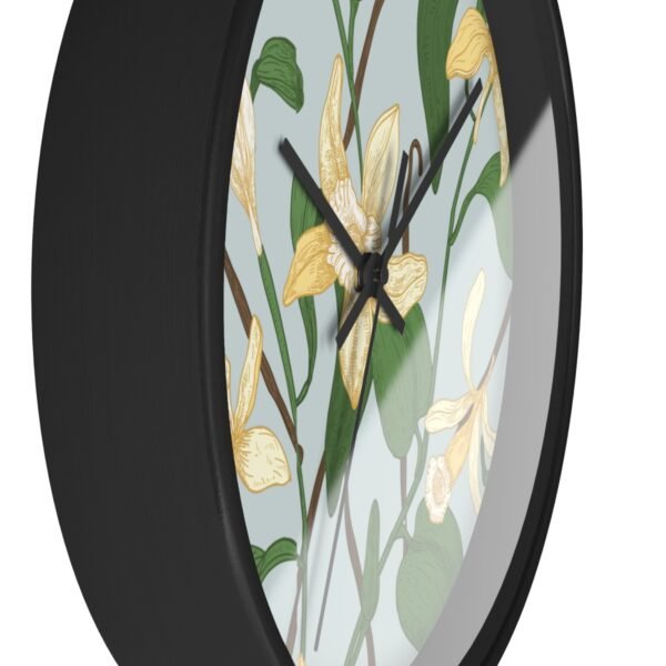 vanilla bean wall clock black side view