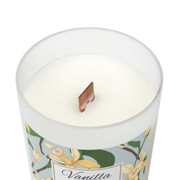 vanilla bean wood wick candle top view vanilla bean wood wick candle top view