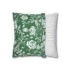 white green roses pillowcase cover no insert
