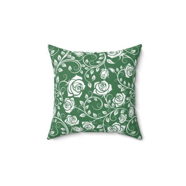 white green vintage roses throw pillow