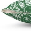 white green vintage roses throw pillow zipper closure