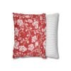 white red vintage roses pillowcase cover