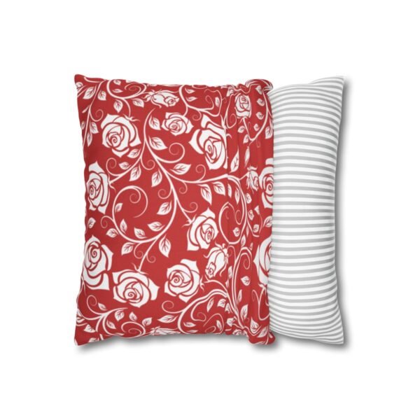 white red vintage roses pillowcase cover