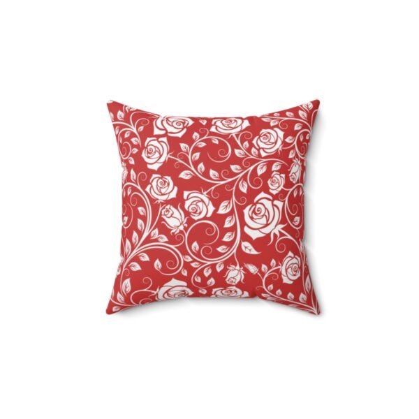 white red vintage roses throw pillow