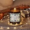 white sage lavender soy candle 9 oz amber jar with string lights white sage lavender soy candle 9 oz amber jar with string lights