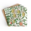 Fruit Morris hardboard coasters set of 4 with cork backiing