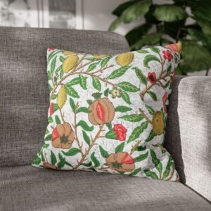 Fruit William Morris Square Pillow on sofa