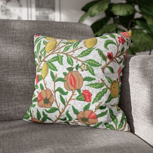 Fruit William Morris Square Pillow on sofa Fruit William Morris Square Pillow on sofa