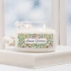 Lemon Verbena 2 wick apothecary candle in a winter scene Lemon Verbena 2 wick apothecary candle in a winter scene