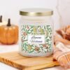 Lemon Verbena Apothecary Candle in kitchen with pumpkin