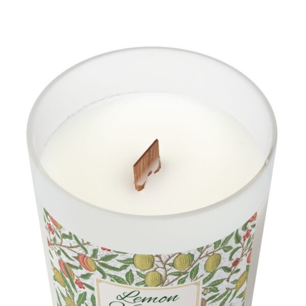 Lemon Verbena wood wick candle top view Lemon Verbena wood wick candle top view