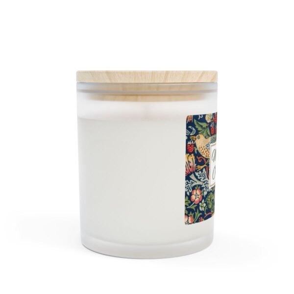 Midnight Orchard wood wick candle side view