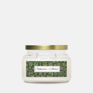 Oakmoss Amber 2 wick apothecary candle