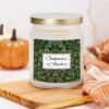 Oakmoss Amber Apothecary Candle in a kitchen with pumpkin Oakmoss Amber Apothecary Candle in a kitchen with pumpkin