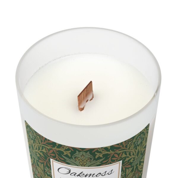 Oakmoss Amber wood wick candle top view