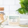 Ocean Breeze apothecary candle in kitchen with match sticks Ocean Breeze apothecary candle in kitchen with match sticks