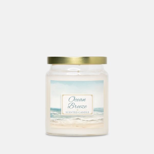Ocean Breeze coastal candle in apothecary jar