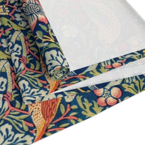 Strawberry Thief polyester table runner close up Strawberry Thief polyester table runner close up