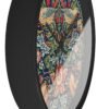 Strawberry Thief wall clock black frame black hands side view