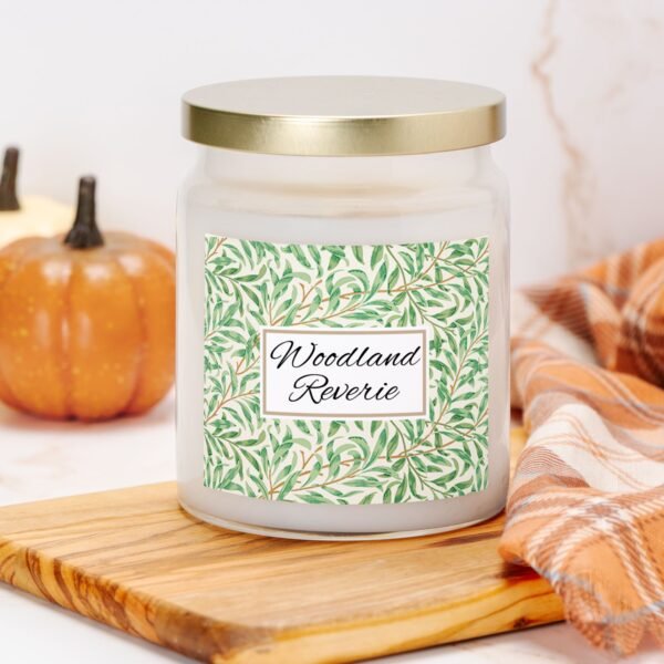 Woodland Reverie apothecary candle in kitchen with pumpkin Woodland Reverie apothecary candle in kitchen with pumpkin