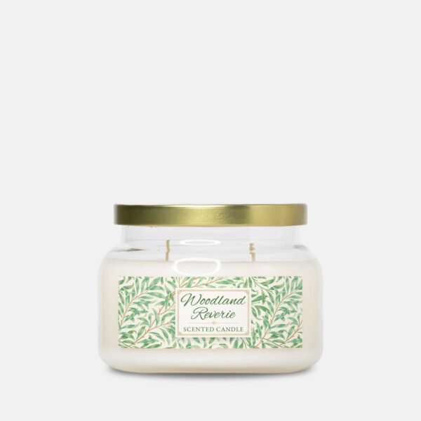 Woodland Reverie soy candle in 2 wick apothecary 12oz jar