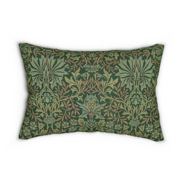flower garden lumbar pillow back view