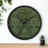 flower garden wall clock black over shelf