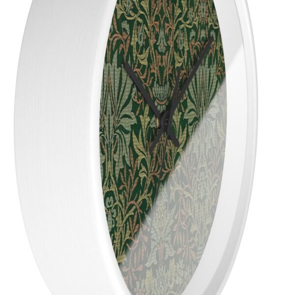 flower garden wall clock white frame black hands