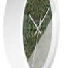 flower garden wall clock white frame white hands