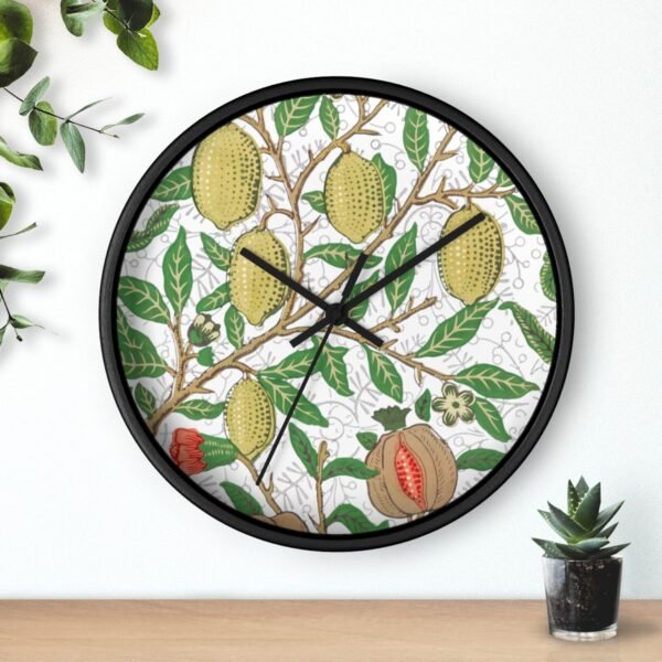 fruit william morris wall clock black over shelf fruit william morris wall clock black over shelf
