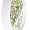fruit william morris wall clock white frame white hands side view fruit william morris wall clock white frame white hands side view