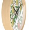 fruit william morris wall clock wood frame black hands side view fruit william morris wall clock wood frame black hands side view