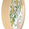 fruit william morris wall clock wood frame white hands side view fruit william morris wall clock wood frame white hands side view