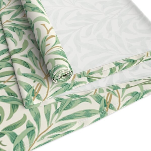 willow boughs table runner cotton close up willow boughs table runner cotton close up