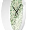 willow boughs wall clock White Frame Black Hands side view