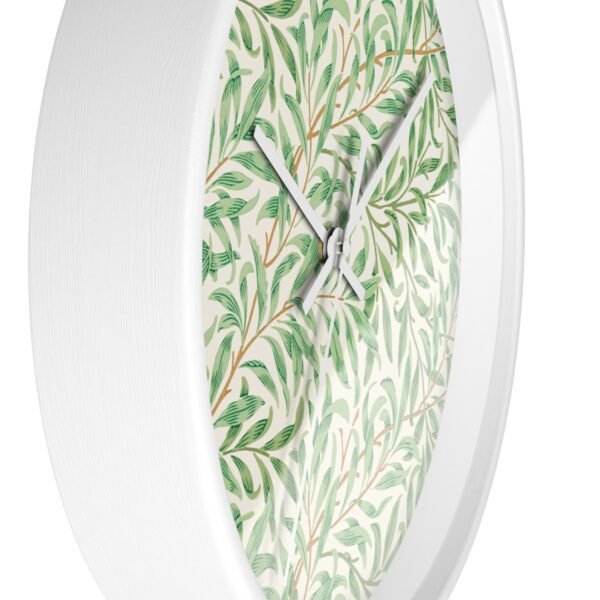 willow boughs wall clock White Frame White Hands side view
