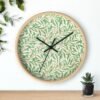 willow boughs wall clock Wood Frame Black Hands over shelf