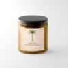 Coconut Cardamom Cream candle amber jar with black lid