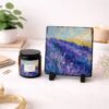 Lavender Fields candle with slate keepsake gift set