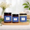 Ocean Water coastal candles sitting on counter