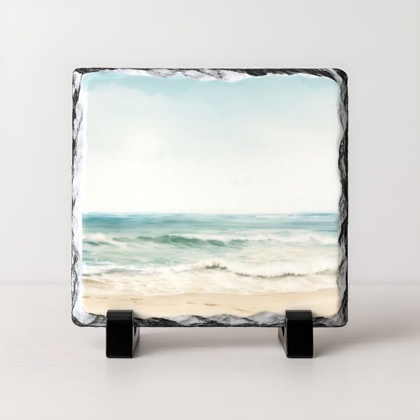 Sea Breeze image on slate with black stand