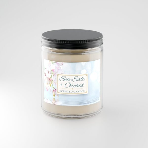 Sea Salt Orchid 9oz clear jar