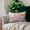 Spring Flowers lumbar pillow on sofa Spring Flowers lumbar pillow on sofa