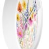 Spring Flowers wall clock white frame white hands side view Spring Flowers wall clock white frame white hands side view