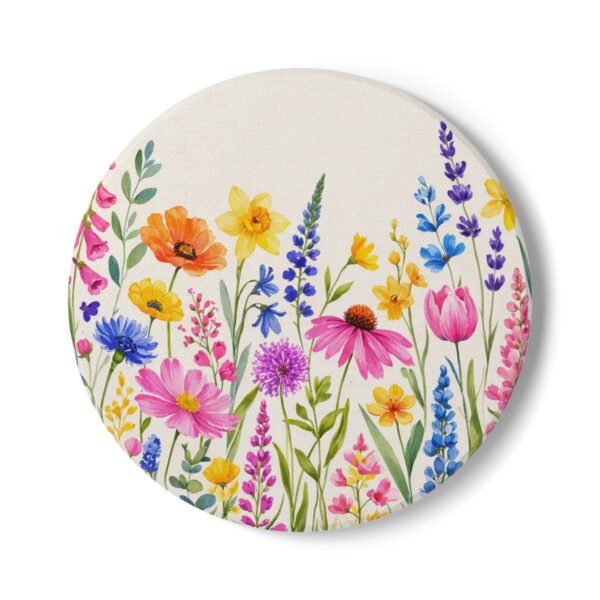 spring flowers ceramic tile round coaster spring flowers ceramic tile round coaster