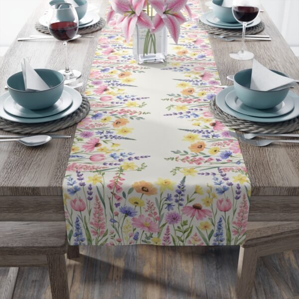 spring flowers cotton on table end view spring flowers cotton on table end view