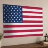 American Flag stick and peel wall art above entry table American Flag stick and peel wall art above entry table